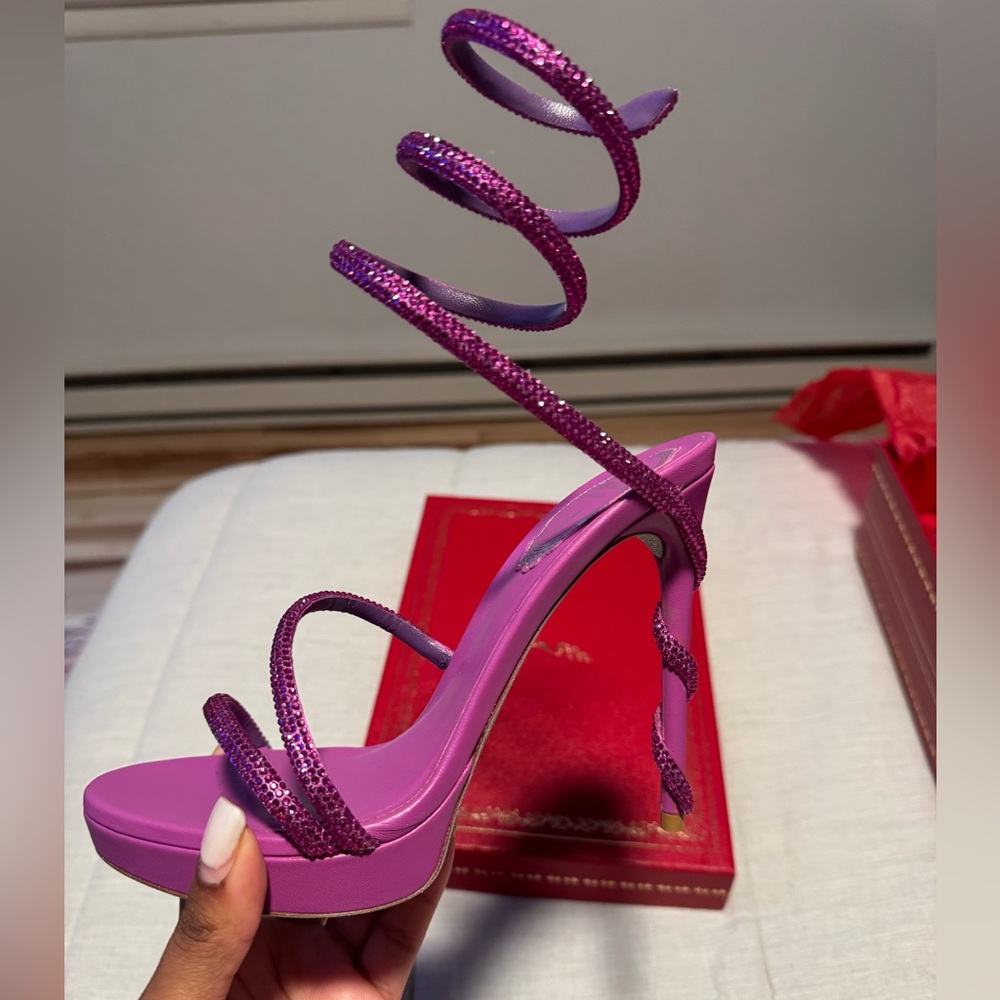 Rene Caovilla Purple Margot Heels